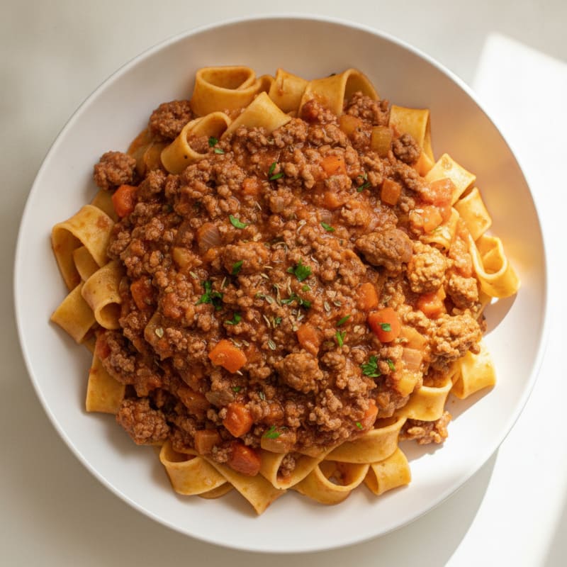 Classic Beef Bolognese with Pappardelle