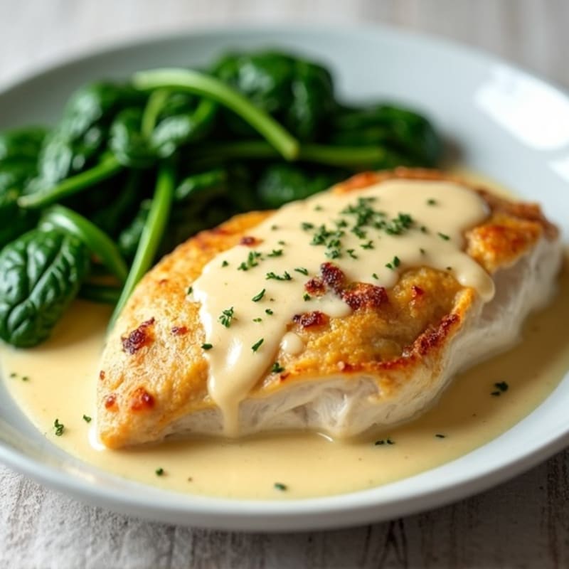 Creamy Garlic Chicken with Spinach