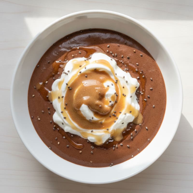 Silky Chocolate Protein Pudding with Greek Yogurt