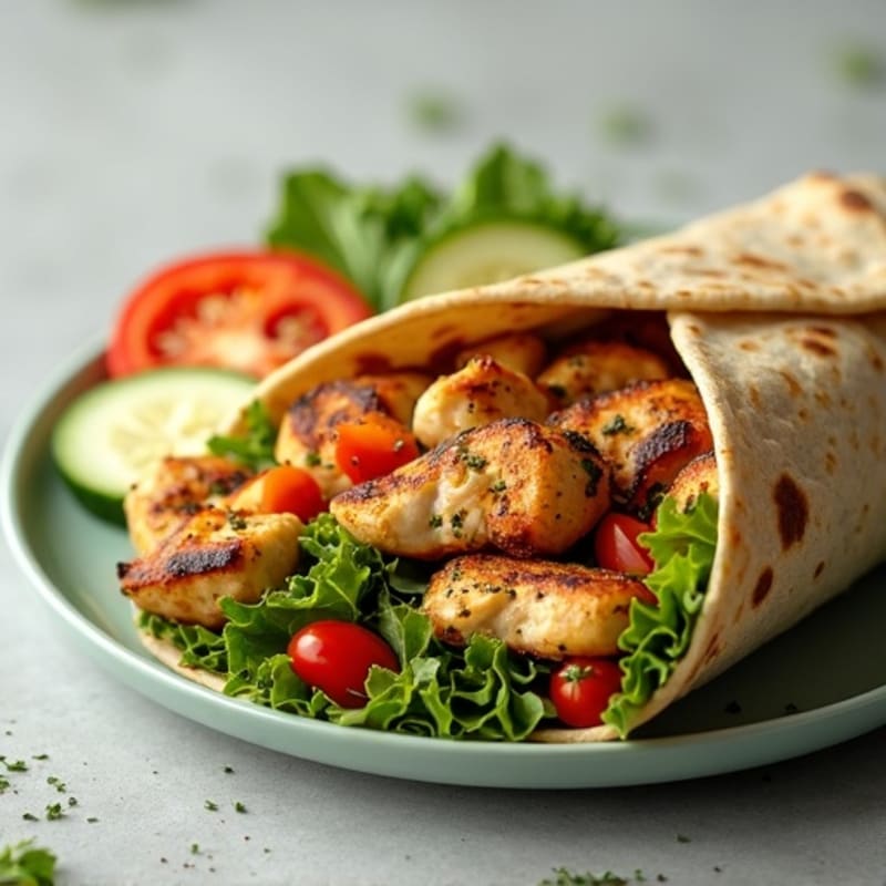 Herb-Grilled Chicken and Fresh Veggie Wrap