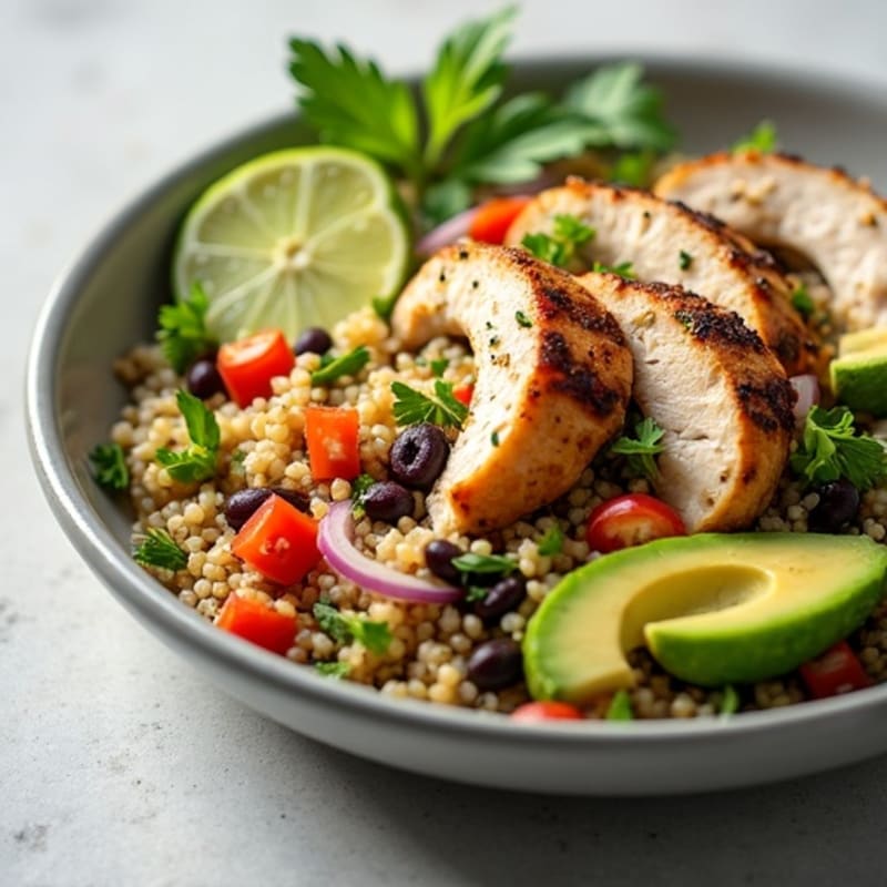 Fresh Quinoa and Black Bean Salad with Zesty Lime