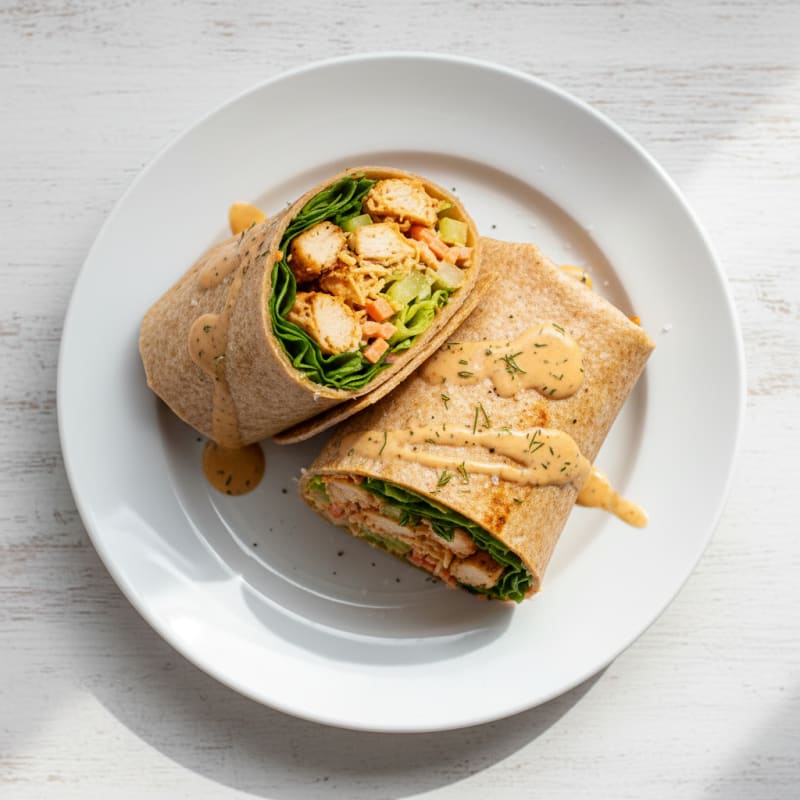 Buffalo Ranch Chicken Salad Wrap