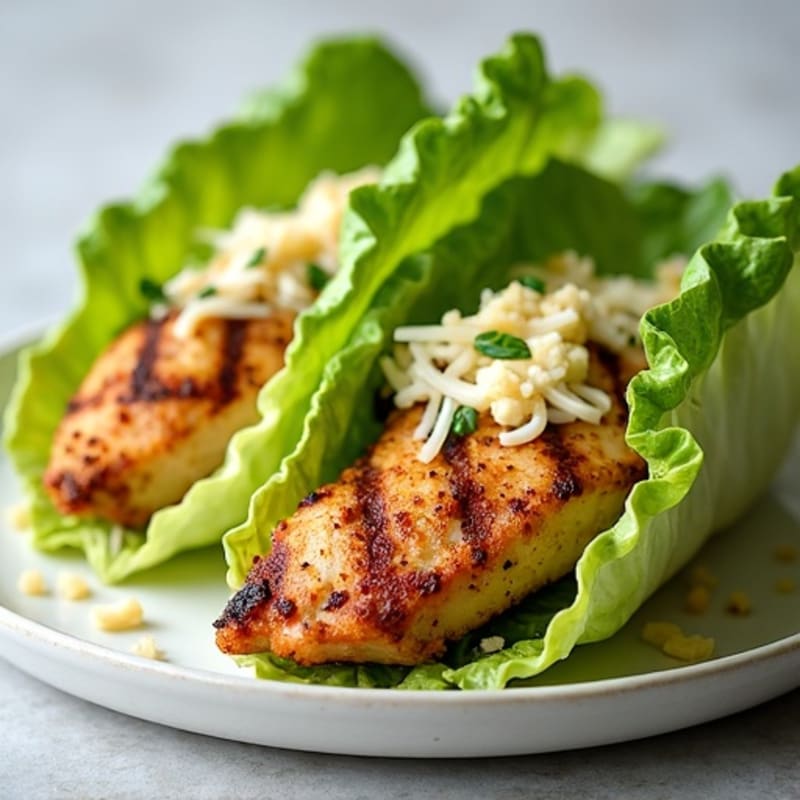 Crispy Grilled Chicken Caesar Lettuce Wrap