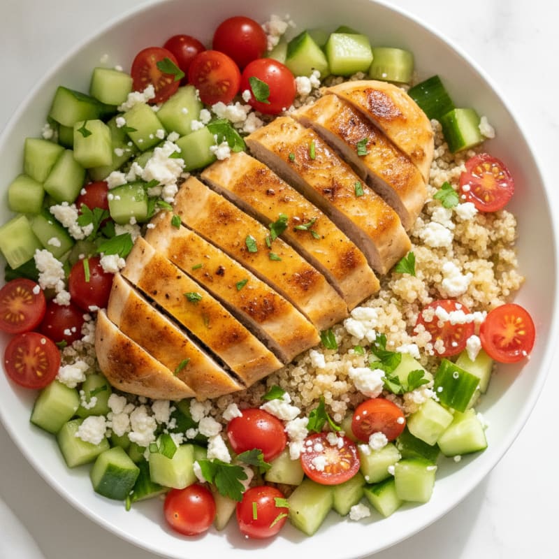 Lemon-Herb Chicken and Quinoa Power Bowl