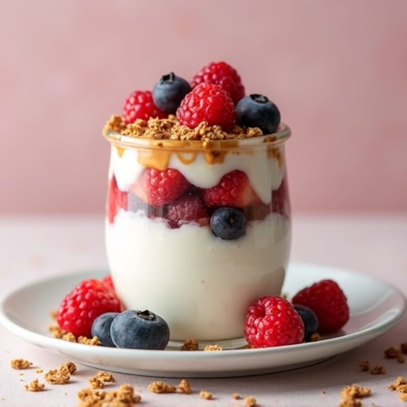 Creamy Greek Yogurt Protein Parfait with Mixed Berries