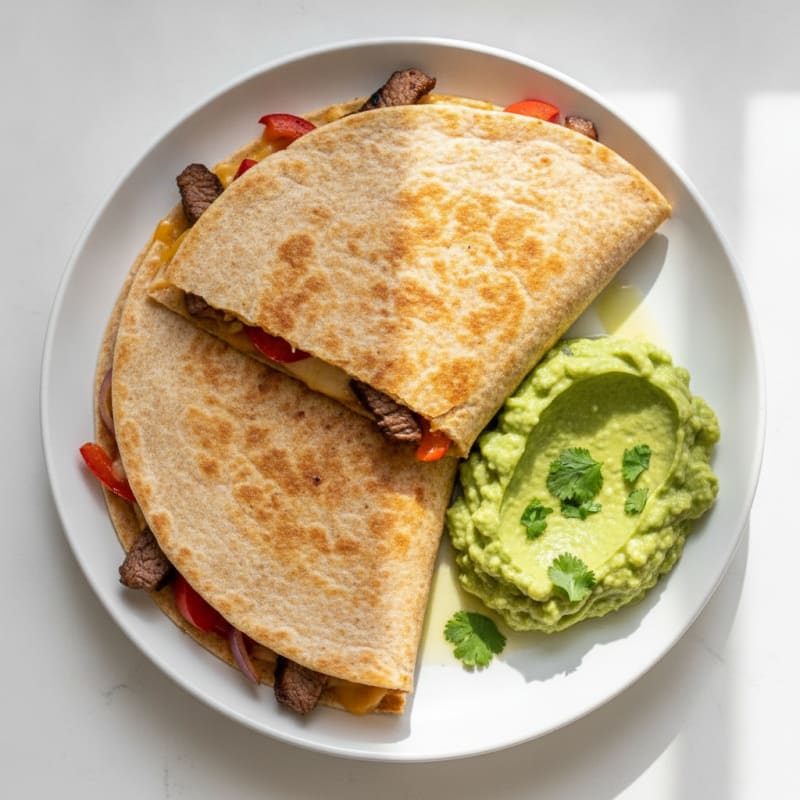 Carne Asada Quesadillas with Guacamole