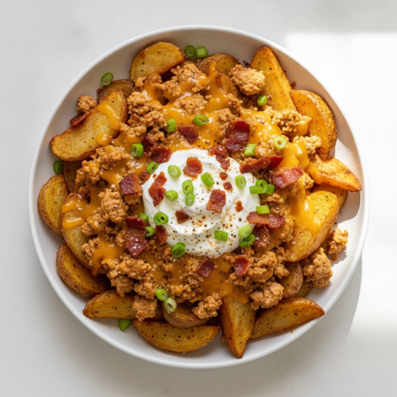 Clean-Eating Loaded Bacon Cheese Fries