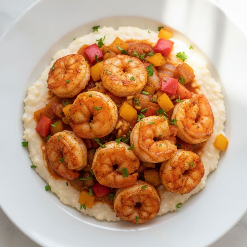 Cajun Shrimp with Creamy Grits