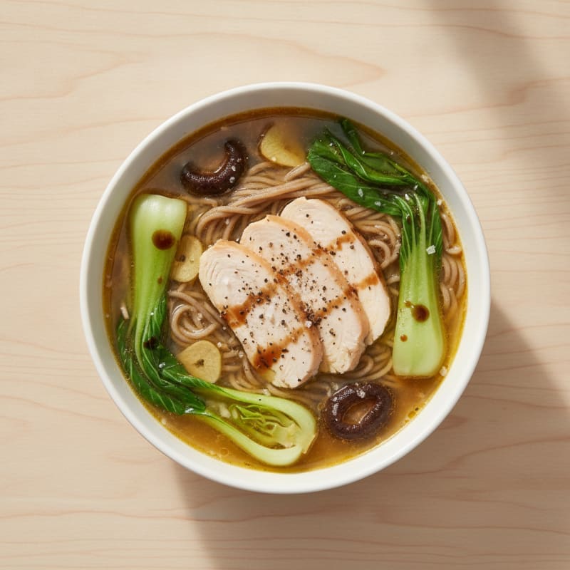 Instant Noodle Cup with Savory Broth