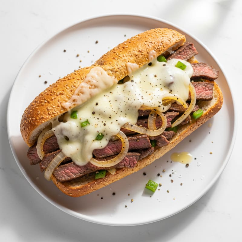 Philly Cheesesteak with Caramelized Onions
