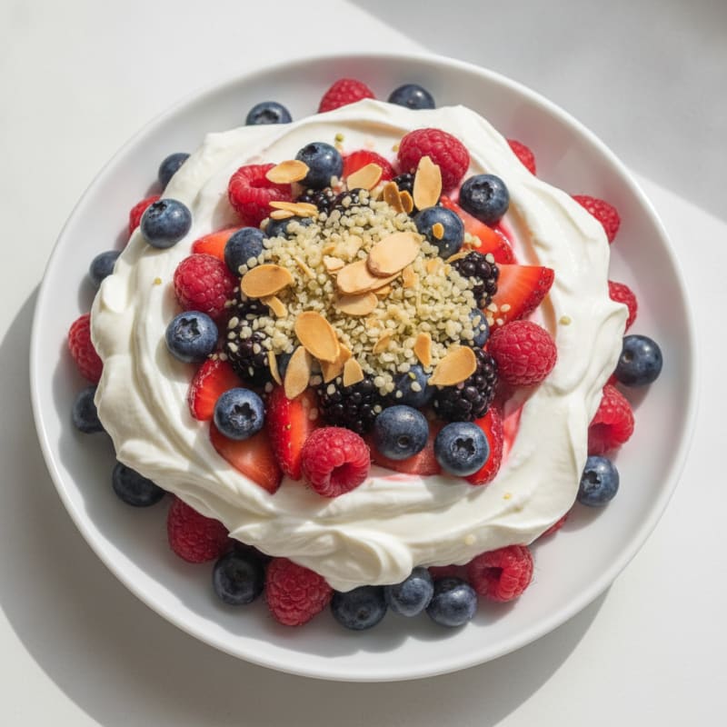 Creamy Greek Yogurt Protein Parfait with Mixed Berries