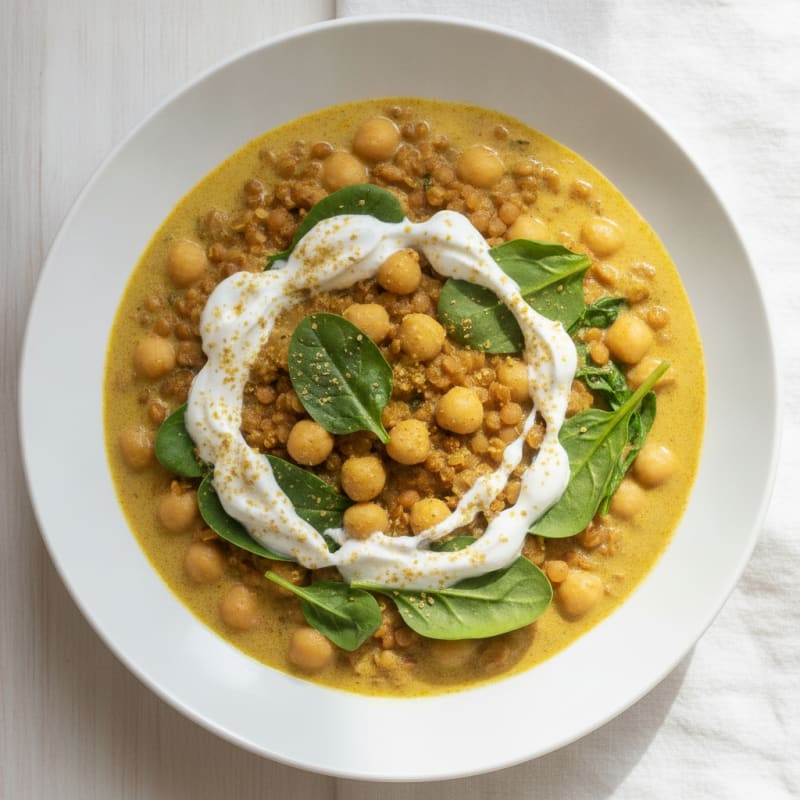 Lentil and Chickpea Coconut Curry