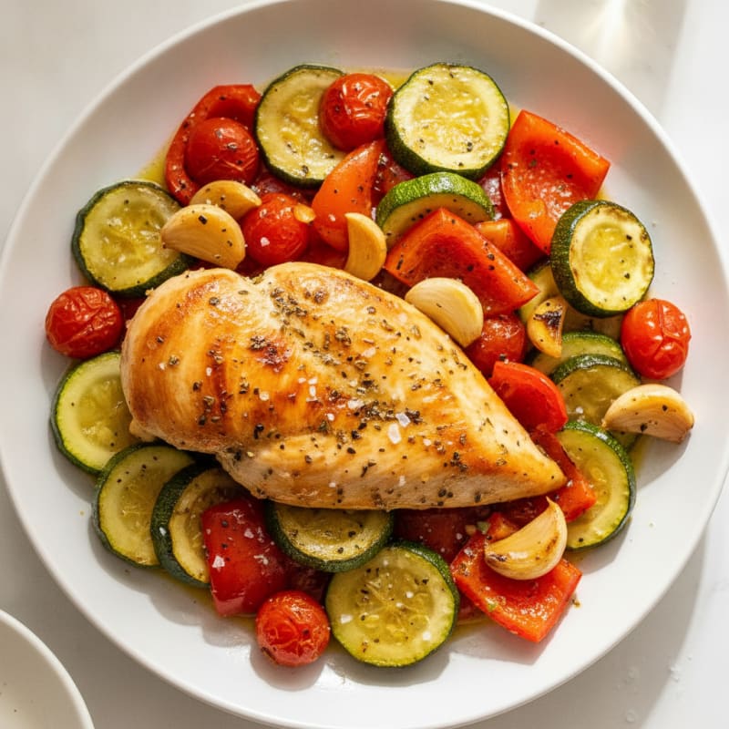 Herb-Roasted Mediterranean Chicken and Vegetables