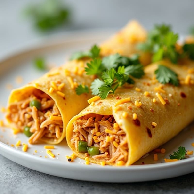 Salsa Verde Shredded Chicken Enchiladas
