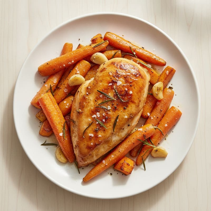 Garlic Herb Roasted Chicken with Root Vegetables