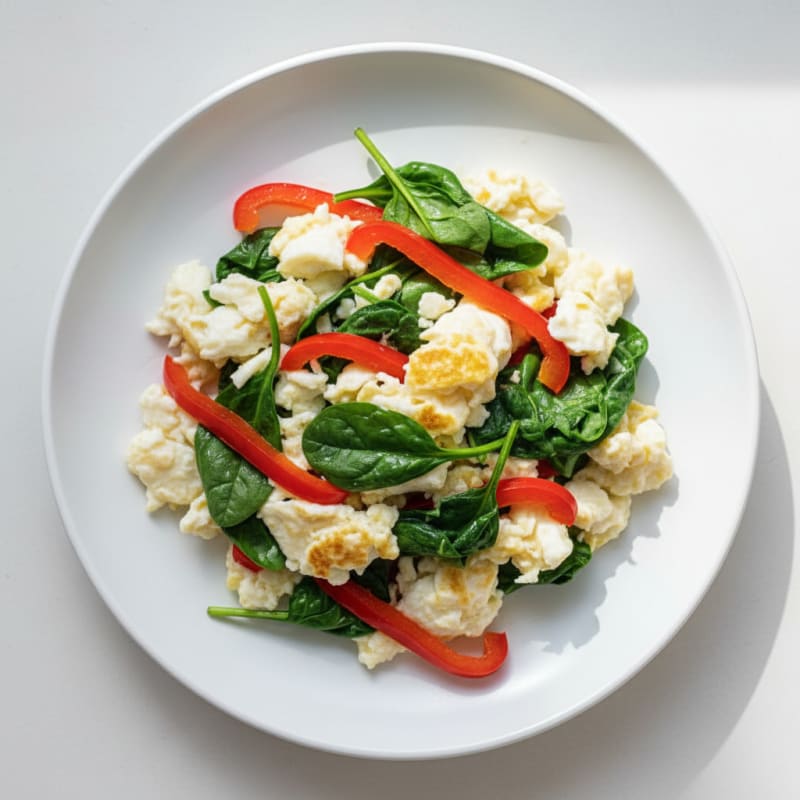 Egg White Spinach Scramble