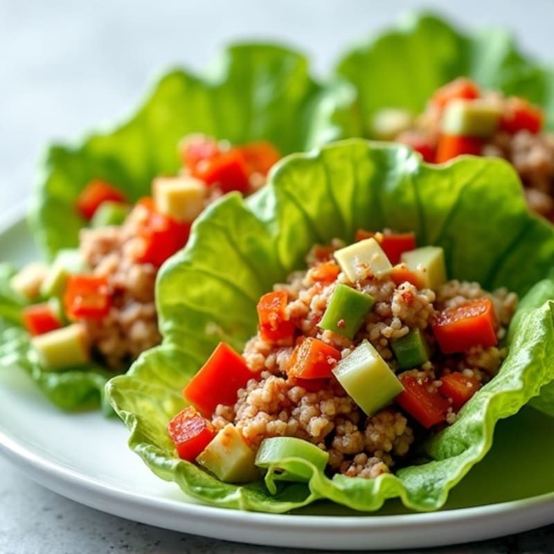 Fresh Spicy Tuna Lettuce Wraps