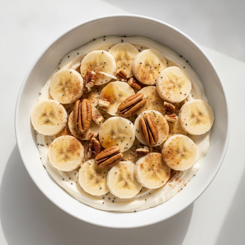 High-Protein Banana Cream Pie Breakfast Bowl