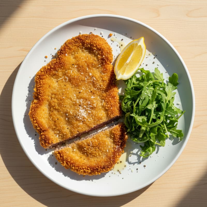 Crispy Beef Milanesa with Lemon