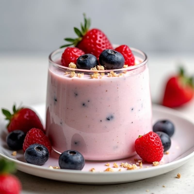 Greek Yogurt Protein Mousse with Fresh Berries