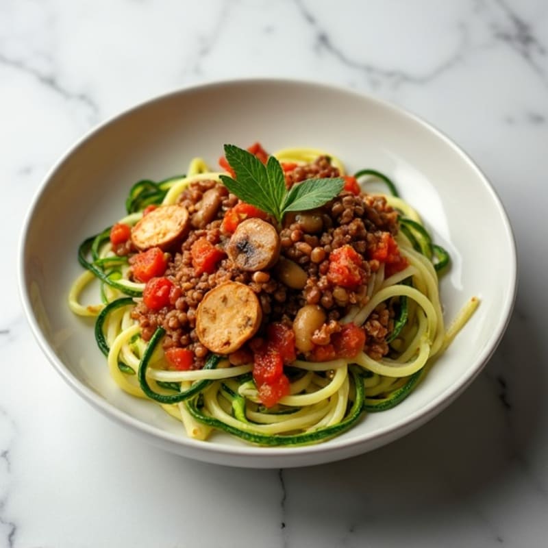 Hearty Mushroom Ragu with Zucchini Noodles