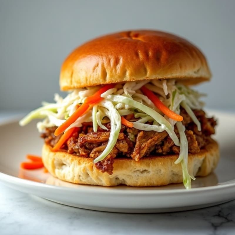 Lean Pulled Pork Sliders with Crunchy Slaw