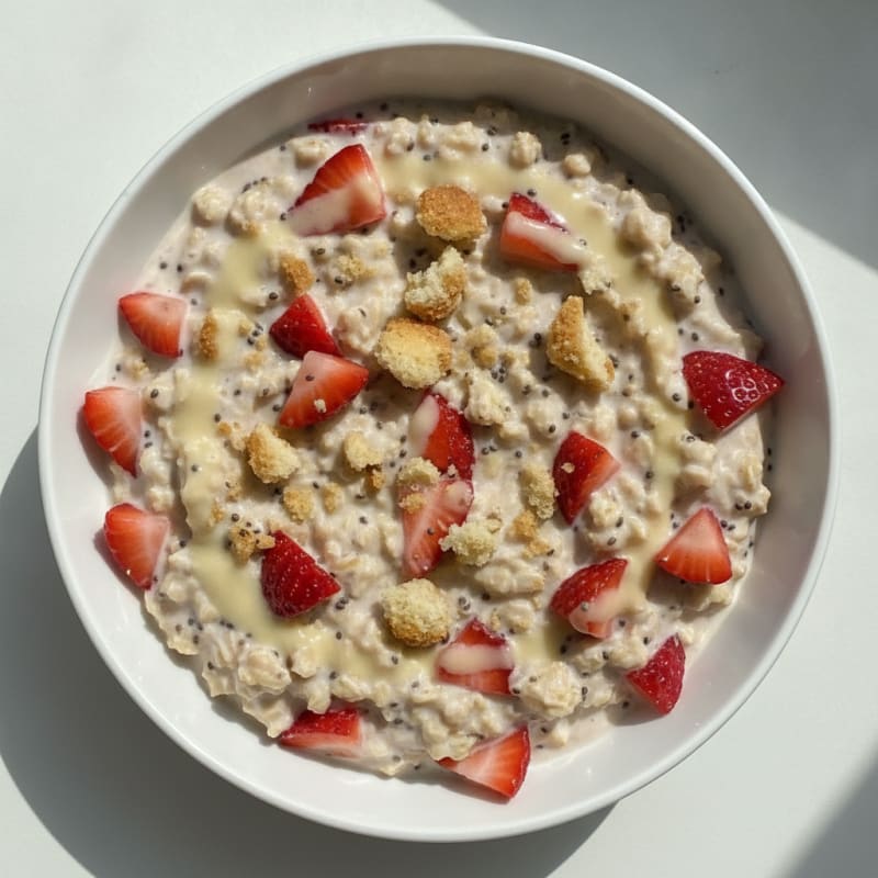 Strawberry Shortcake Overnight Oats