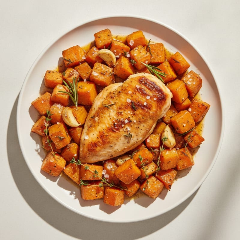 Garlic Herb Roasted Chicken with Root Vegetables