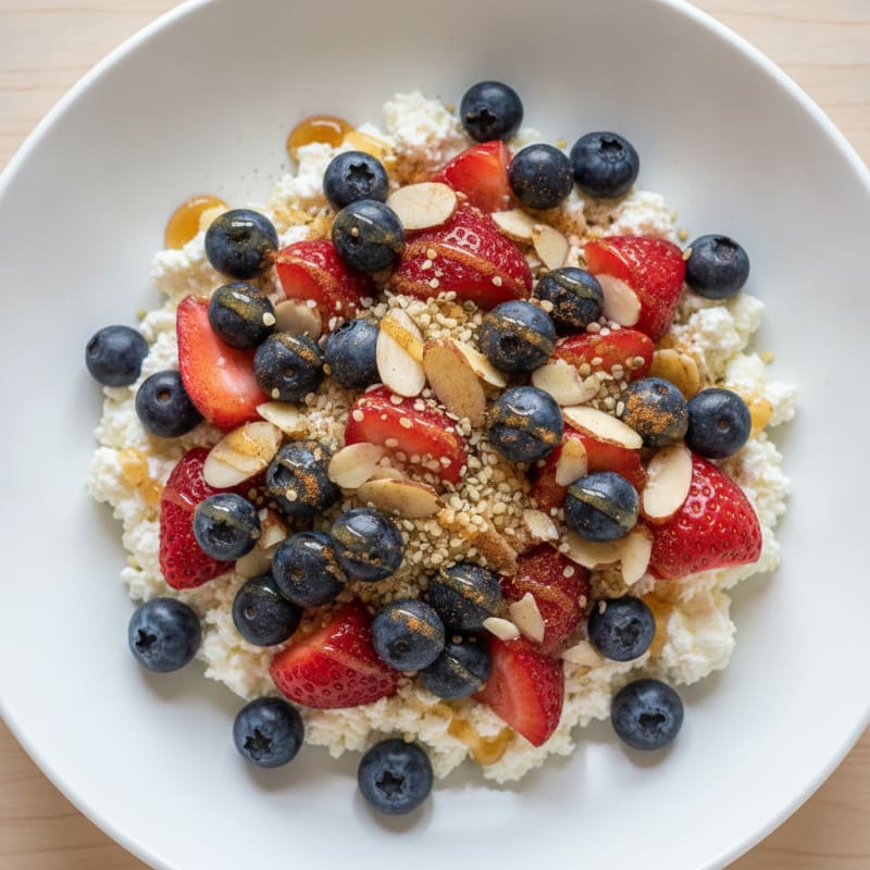 Cottage Cheese Breakfast Bowl with Berries