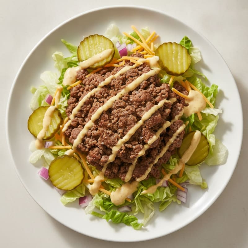 Ground Beef Big Mac Bowl