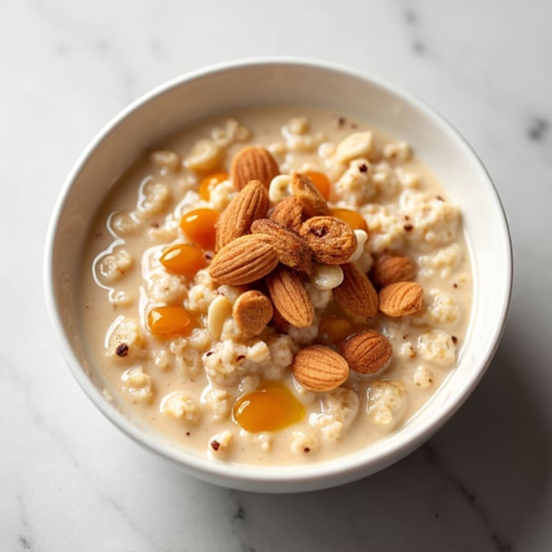 Protein-Packed Vanilla Almond Oatmeal Bowl
