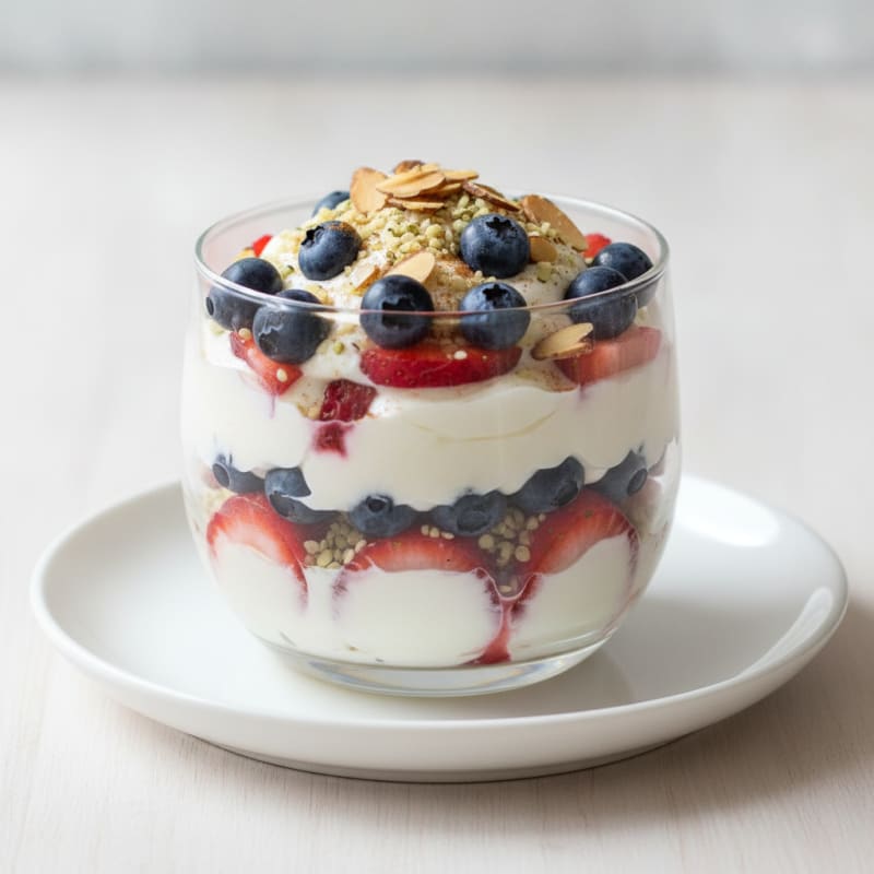 High-Protein Vanilla Berry Parfait