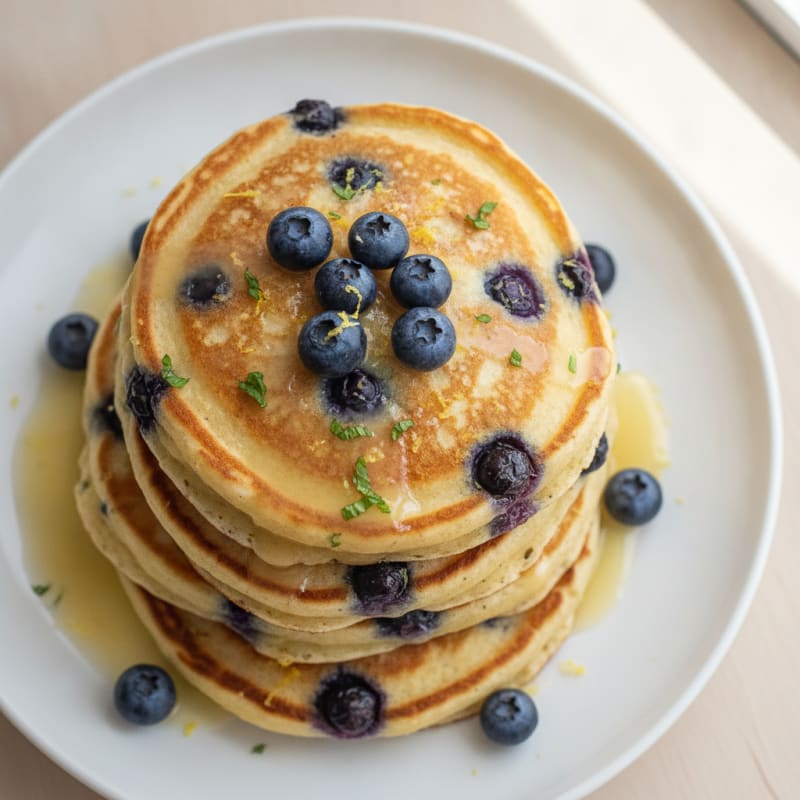Blueberry-Lemon Ricotta Pancakes