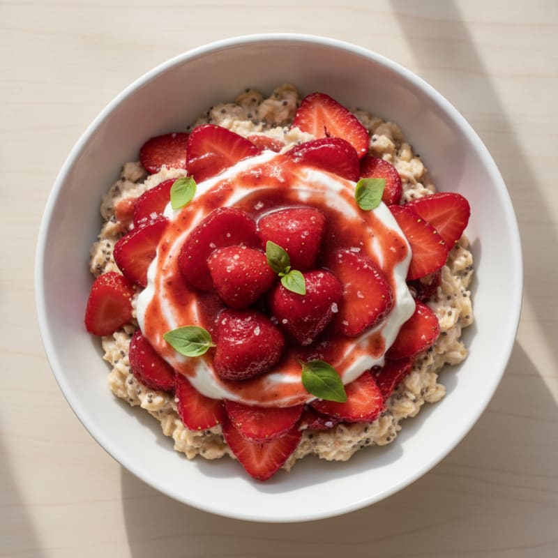 Strawberry Shortcake Overnight Oats