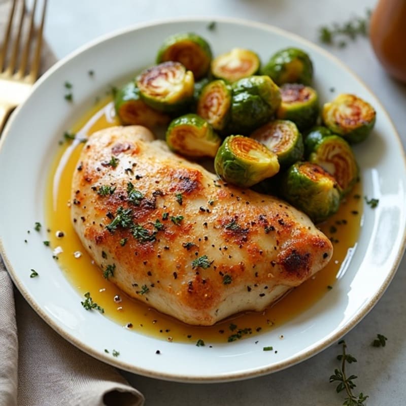 Herb-Roasted Chicken with Crispy Brussels Sprouts