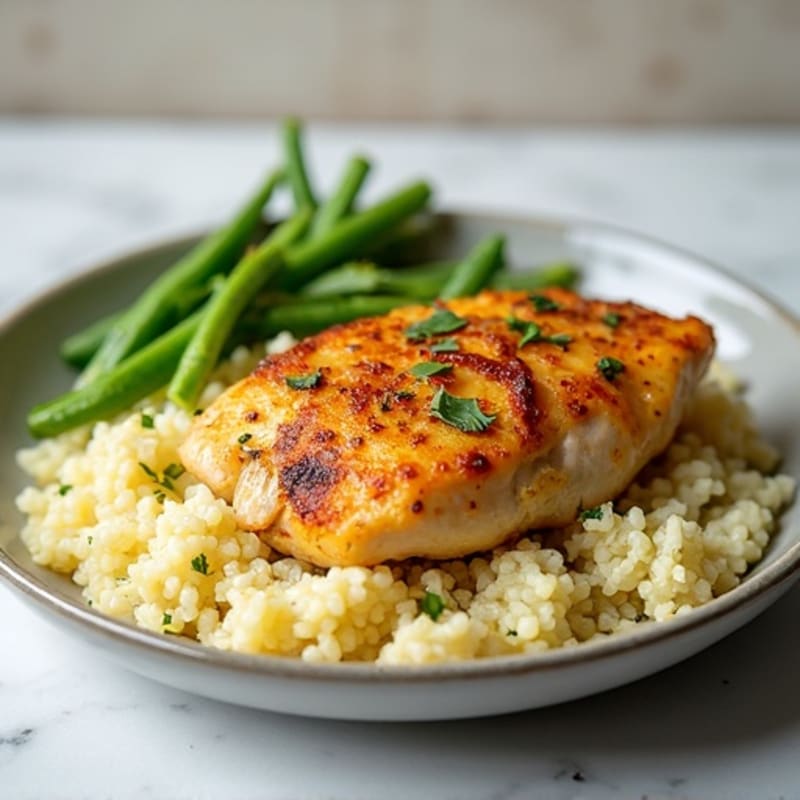 Herb-Roasted Lemon Chicken with Cauliflower Rice