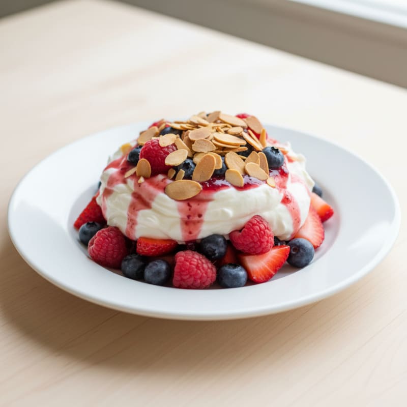 Greek Yogurt Protein Parfait with Mixed Berries