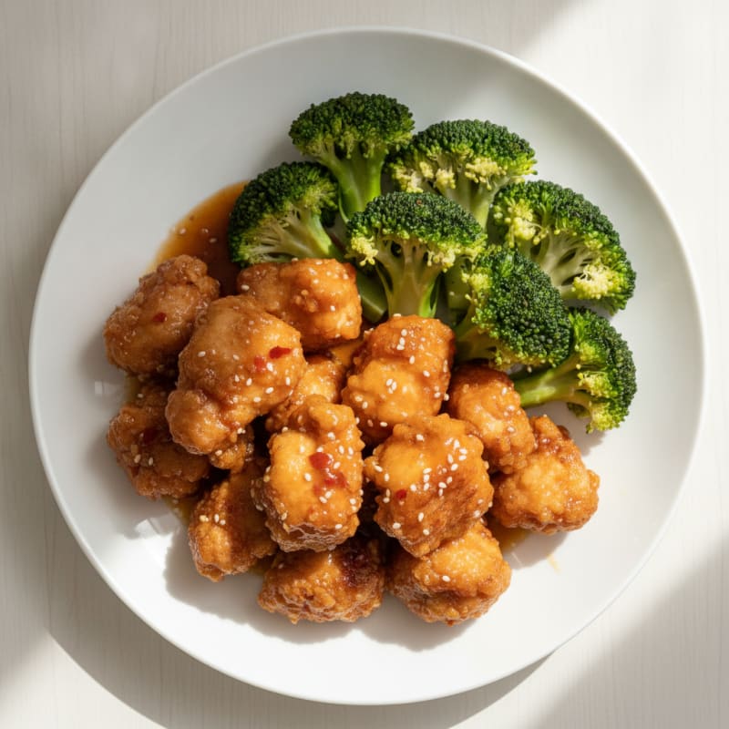 General Tso's Chicken with Broccoli