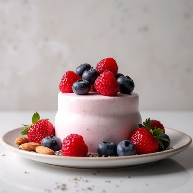 Creamy Greek Yogurt Protein Mousse with Mixed Berries