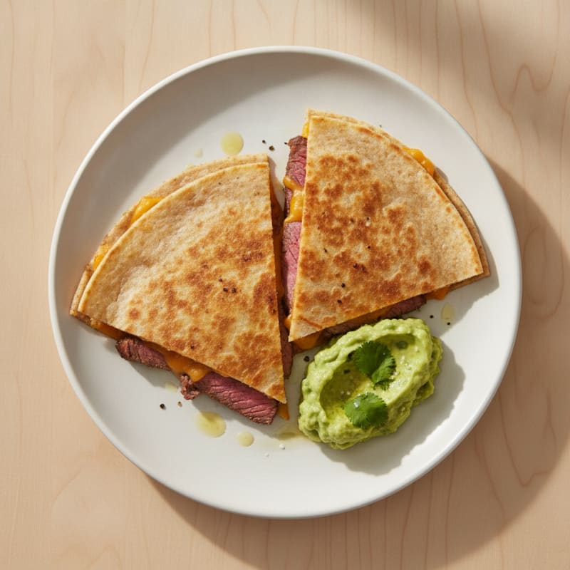 Carne Asada Quesadillas with Guacamole