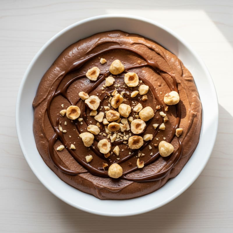 Silky Chocolate Protein Mousse with Toasted Hazelnuts
