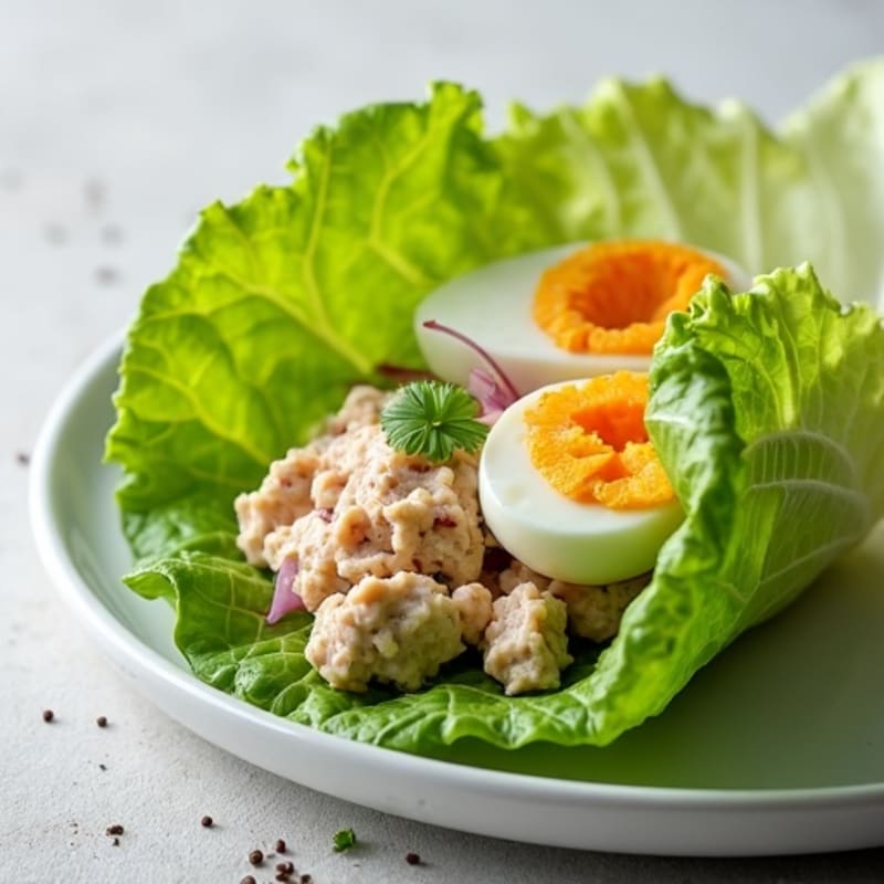 Creamy Tuna Salad Lettuce Wraps