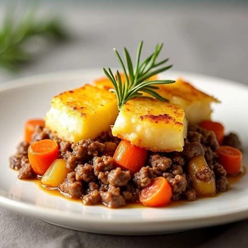 Lean Ground Beef and Savory Root Vegetable Bake with Creamy Golden Potato Topping