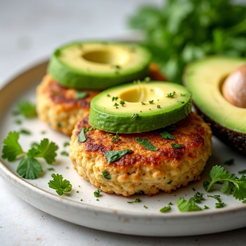 Herb-Seasoned Ground Chicken Burgers with Avocado