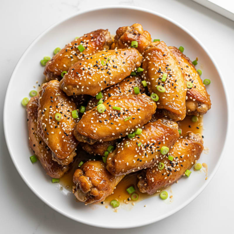 Honey-Garlic Chicken Wings with Sesame