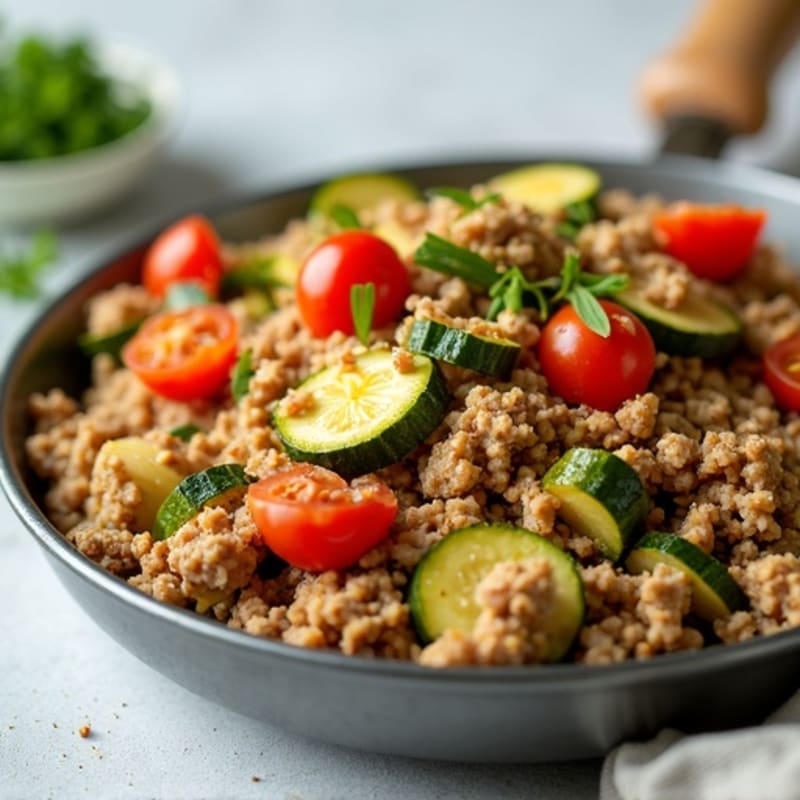 Savory Ground Turkey and Zucchini Skillet