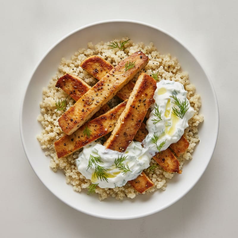 Vegan Chicken with Dairy-Free Tzatziki