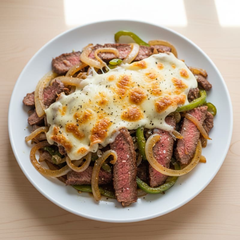 Tender Philly Cheesesteak with Caramelized Onions