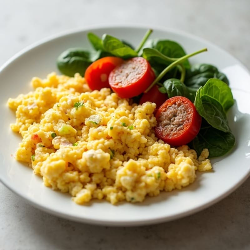 Protein-Packed Egg White Scramble with Turkey Sausage