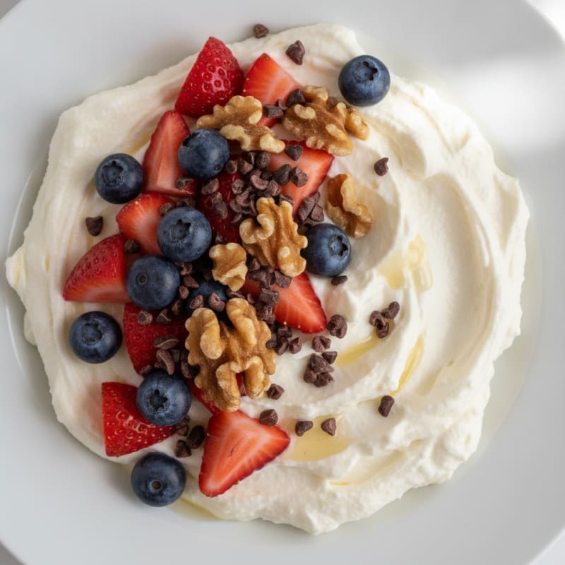 Silky Greek Yogurt Protein Mousse with Berries